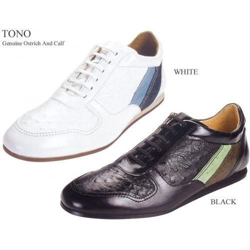 Belvedere "Tono" Genuine Ostrich/Calf Sneakers